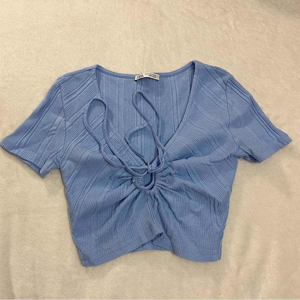 Zara tie front top